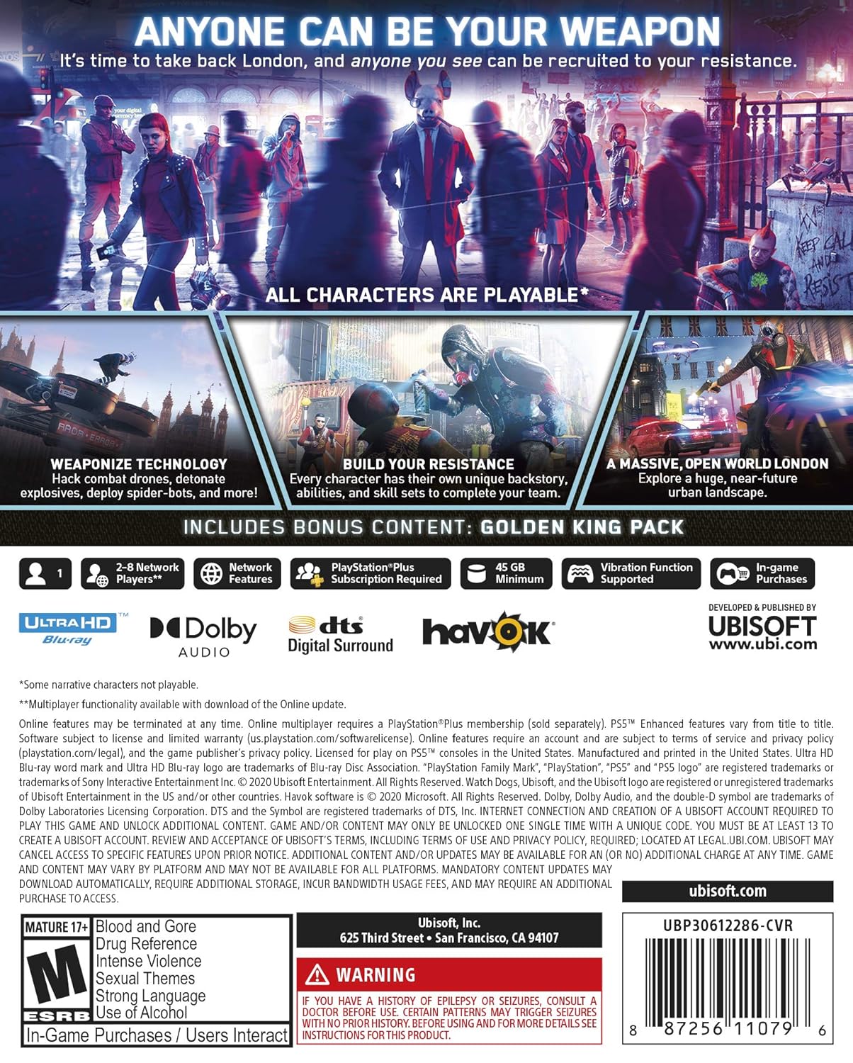 PS5 GAME WATCH DOGS LEGION