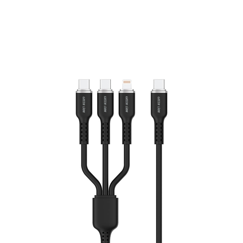 Green Lion 3in1 Cable USB-C to USB-Cx2 & LIGHTNIN