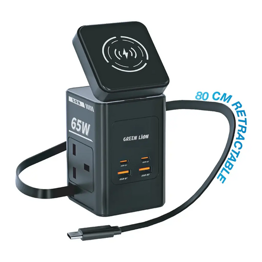 Green L GaN 65W Multi Port Travel Adapter GNGANTR6