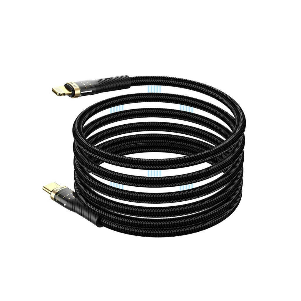 Green Lion Magnetic Cable USB-C to Lightning - Black