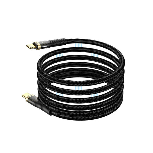 Green Lion Magnetic Cable USB-C to Lightning - Black
