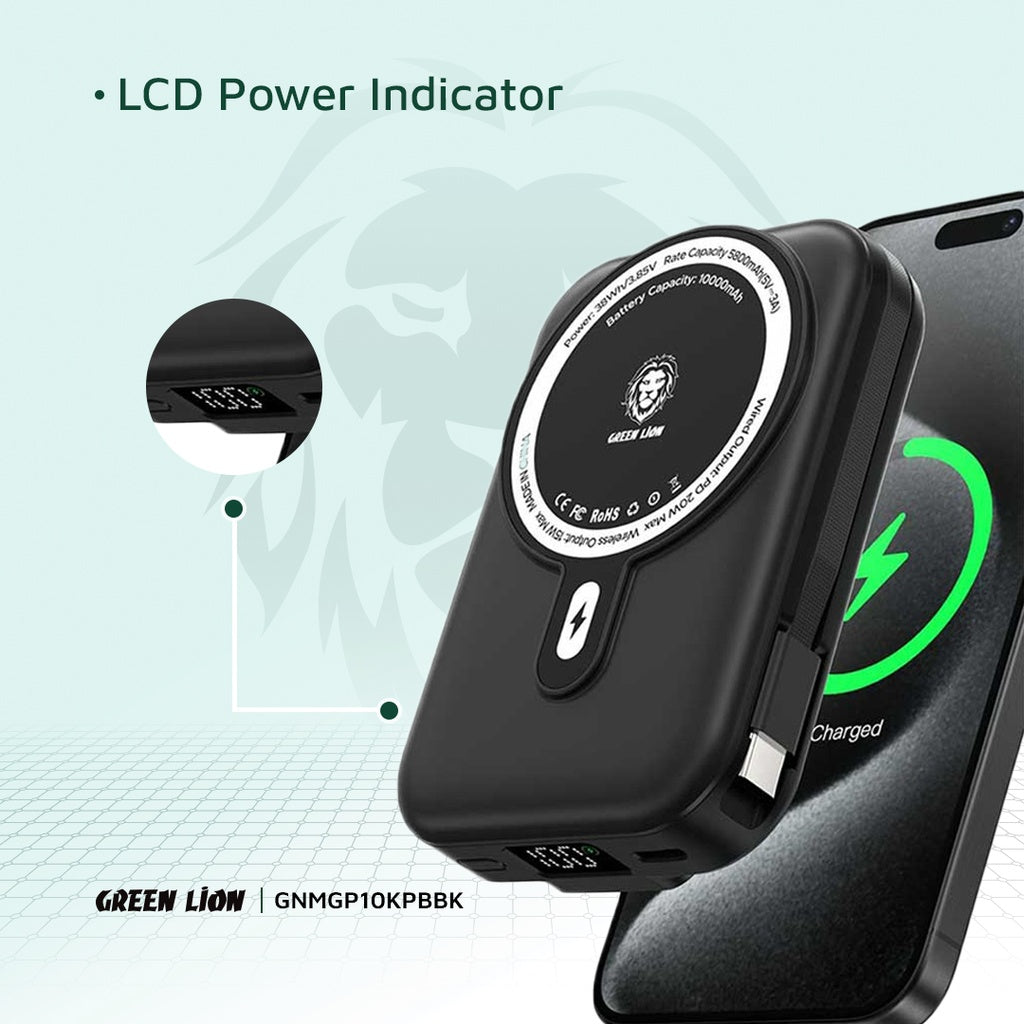 GREEN LION MONACO MAGSAFE POWERBANK 10000 MAH