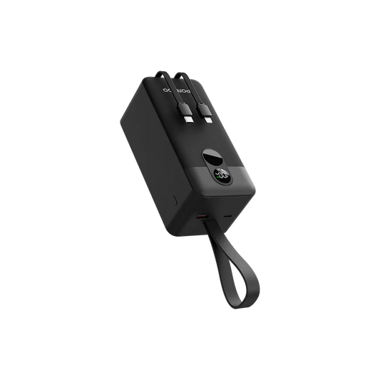 Porodo 50000mAh Power Bank Integrated Cables - Black