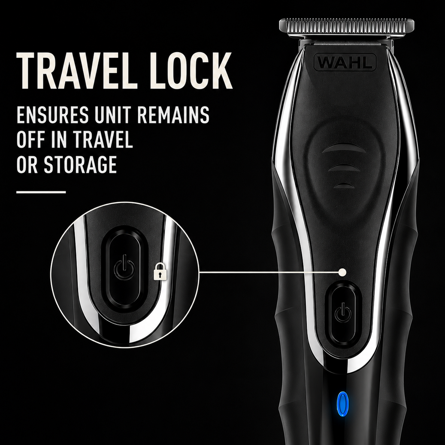 WAHL Aqua Blade Trimmer, Ultra-Close T-Blade For Wet & Dry Shaves, Long-Lasting Lithium-Ion Battery, Self-Sharpening Blades And Smart LED Indicator, 09899-927