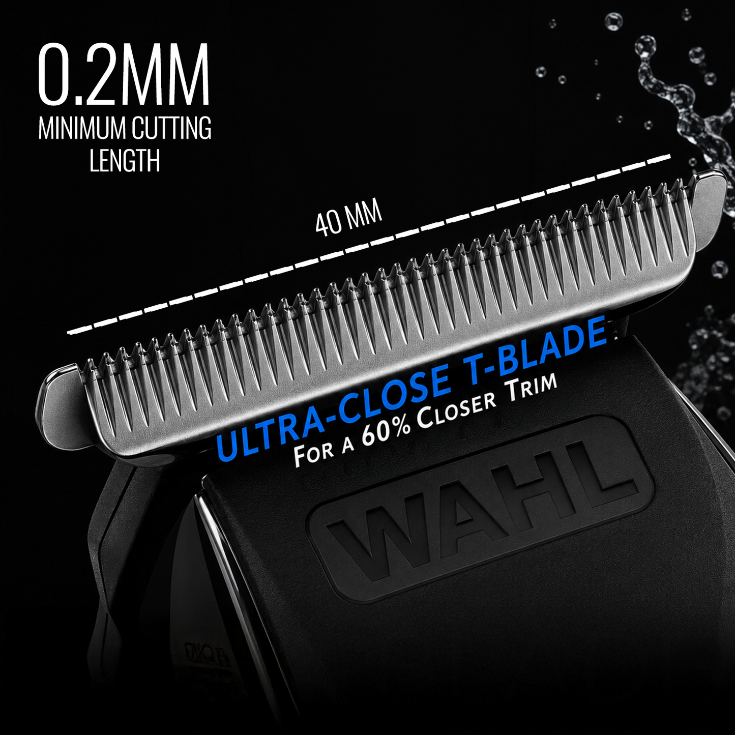 WAHL Aqua Blade Trimmer, Ultra-Close T-Blade For Wet & Dry Shaves, Long-Lasting Lithium-Ion Battery, Self-Sharpening Blades And Smart LED Indicator, 09899-927