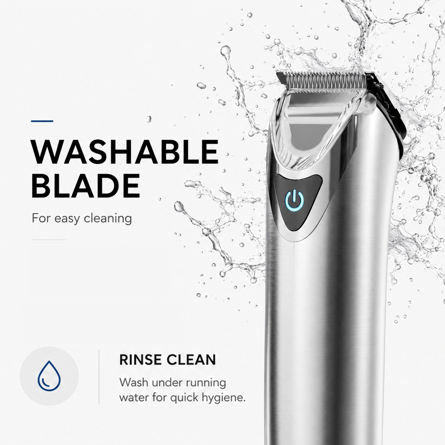 WAHL Lithium Ion Stainless Steel Grooming Kit, Rechargeable Trimmer, Ear and nose attachments, Body detailer for multi grooming, 4 Combs for different grooming lengths, 6 hours Run Time