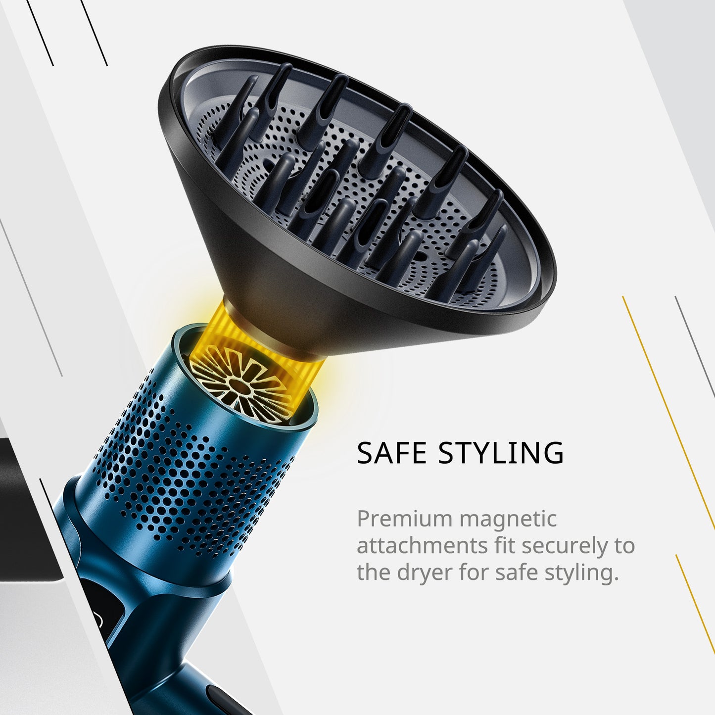 Wahl Vanquish Hair Dryer, Lightweight, LED Display, Quiet, Professional 3 Attachments, Powerful, Cool Drying, 3 Speed-Settings, Auto-Clean, Even Drying, Quick Dry