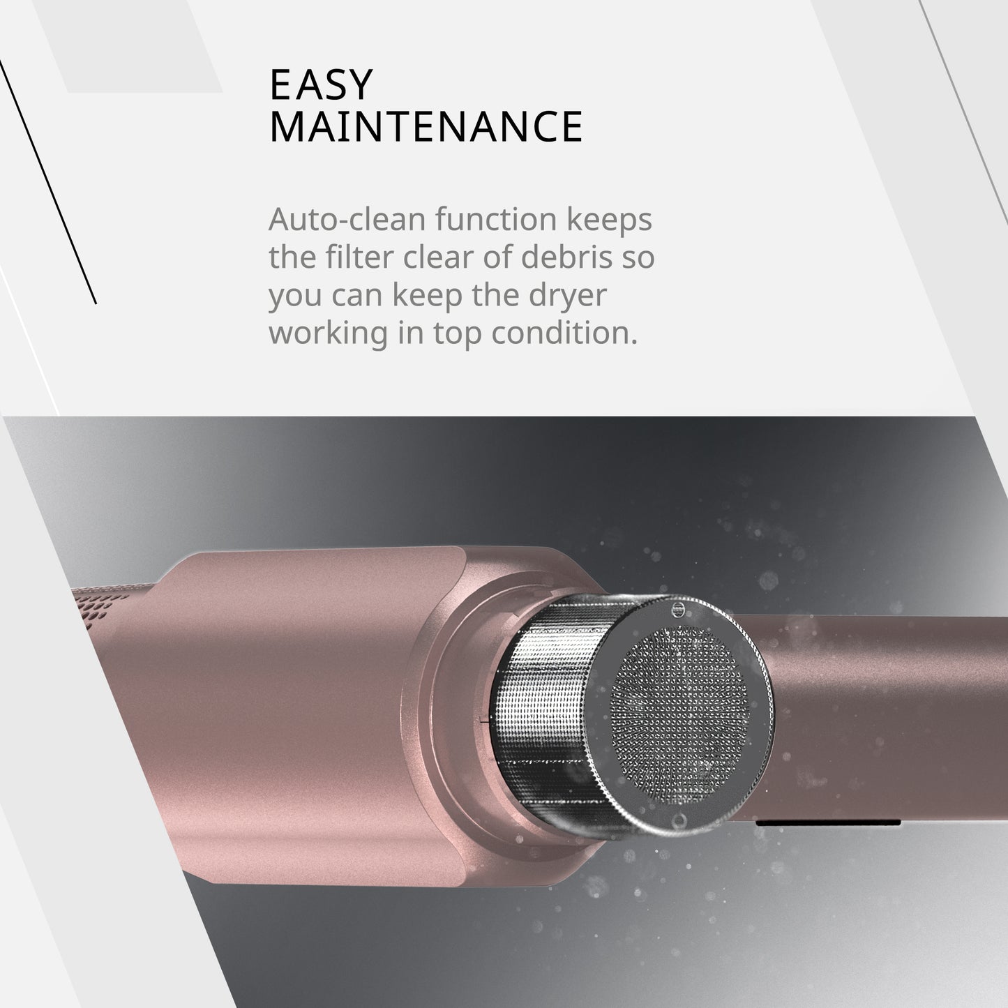 Wahl Vanquish Professional Hair Dryer - Fast Drying - With Magnetic Accessories and Diffuser - Rose Gold