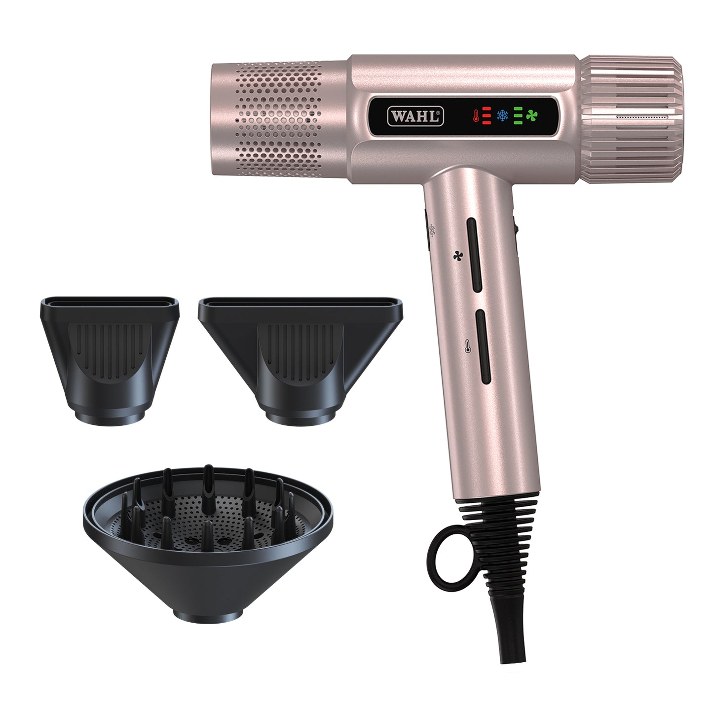 Wahl Vanquish Professional Hair Dryer - Fast Drying - With Magnetic Accessories and Diffuser - Rose Gold