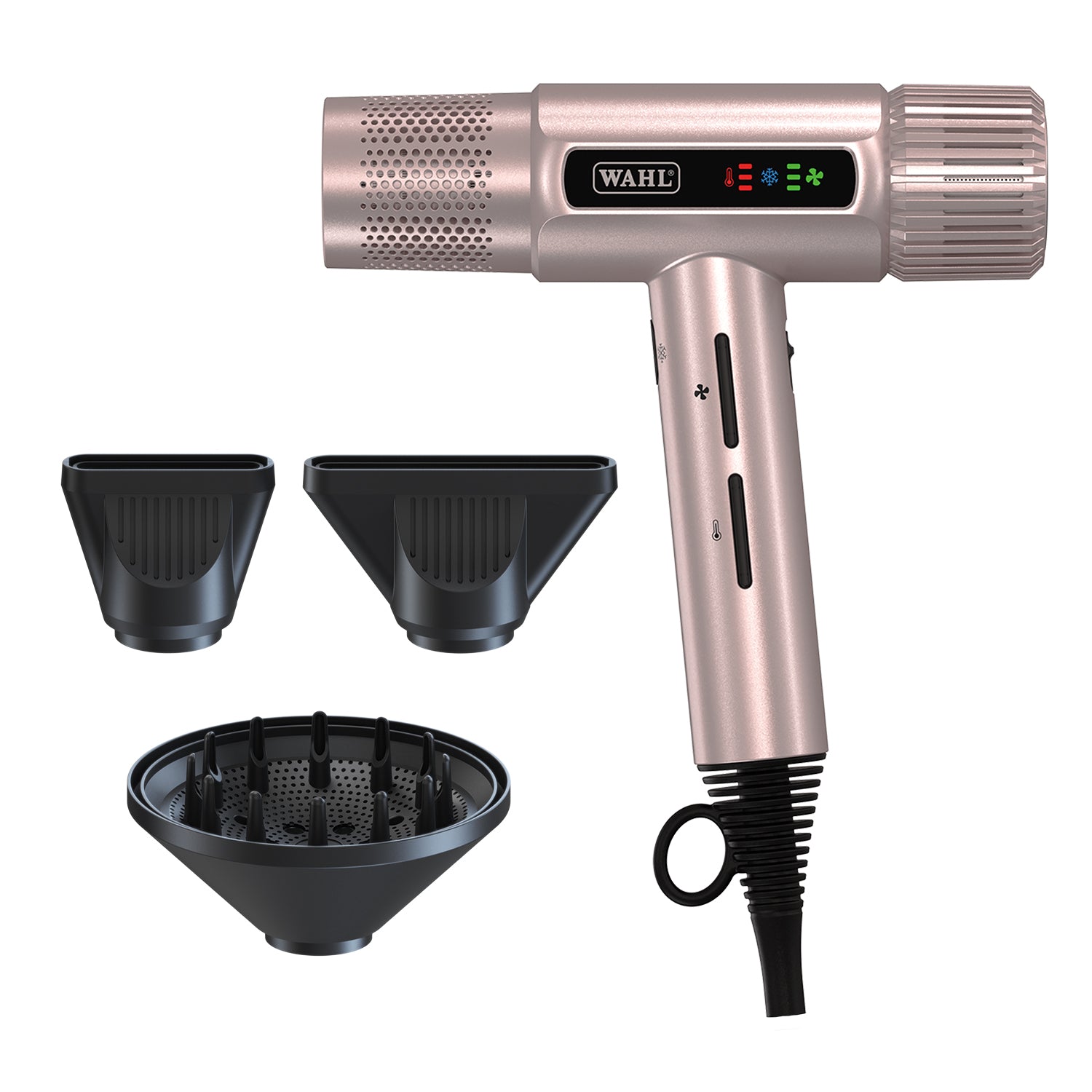 Wahl Vanquish Professional Hair Dryer - Fast Drying - With Magnetic Accessories and Diffuser - Rose Gold