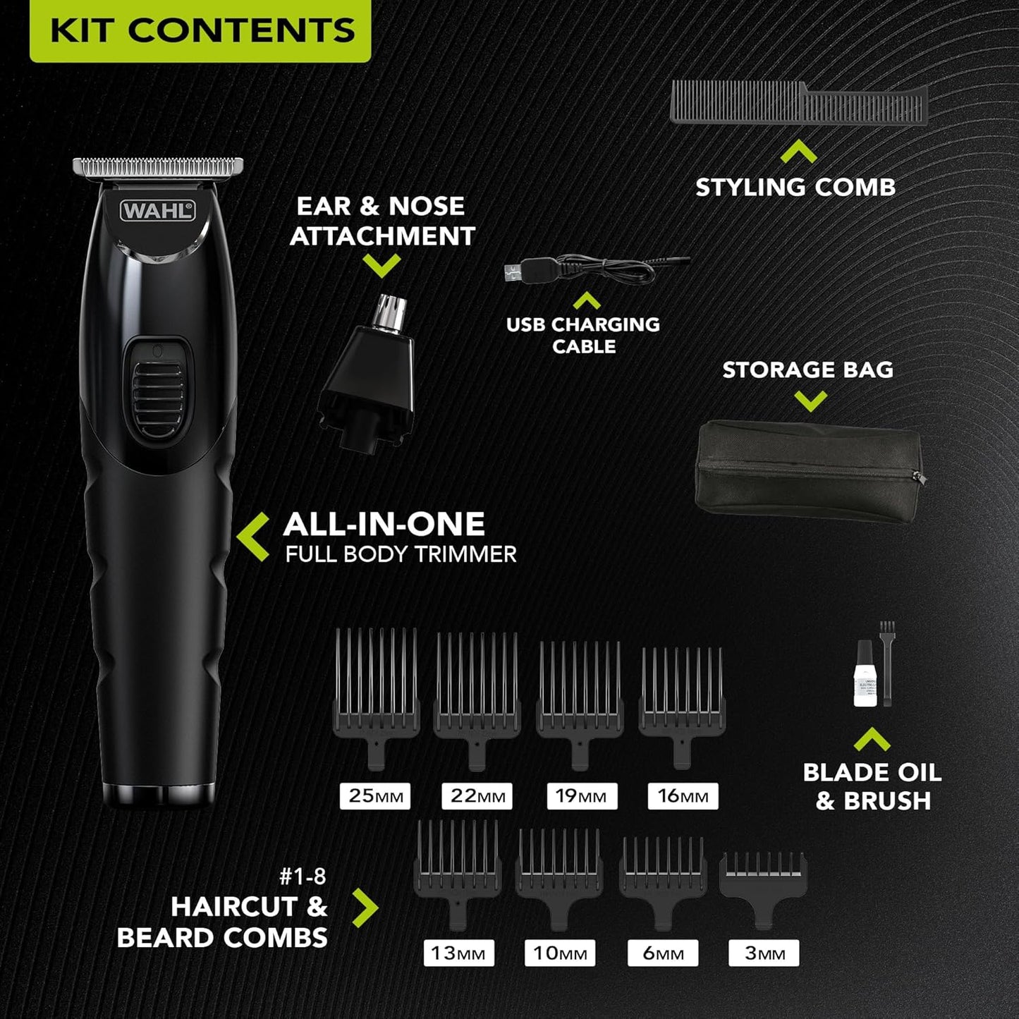 Wahl All in One Rechargeable Lithium Men's Multi groomer, 0.2mm-25mm