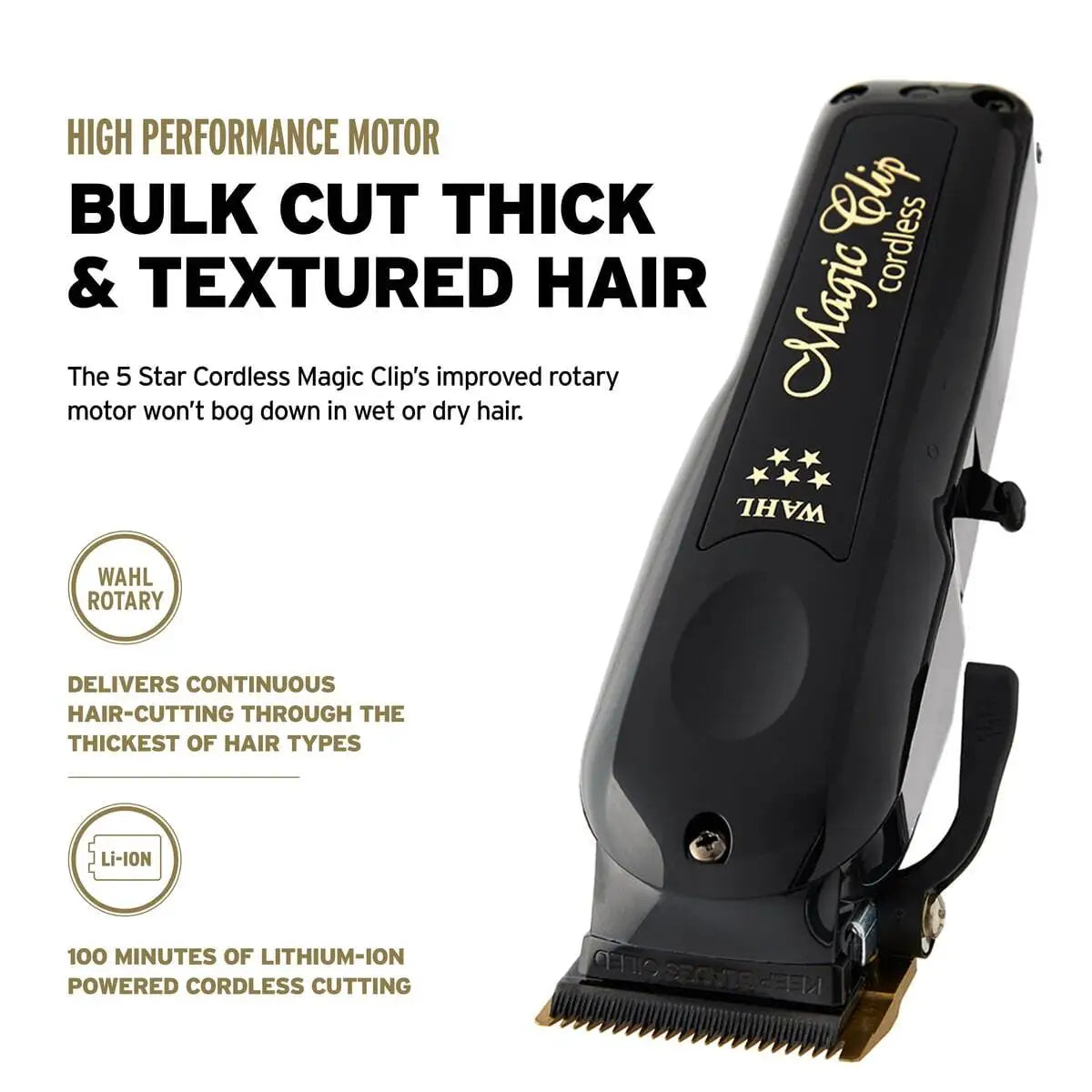 Wahl Professional Cordless Barber Combo, Cordless Magic Clip and Detailer Li, 100-Minute Run Time
