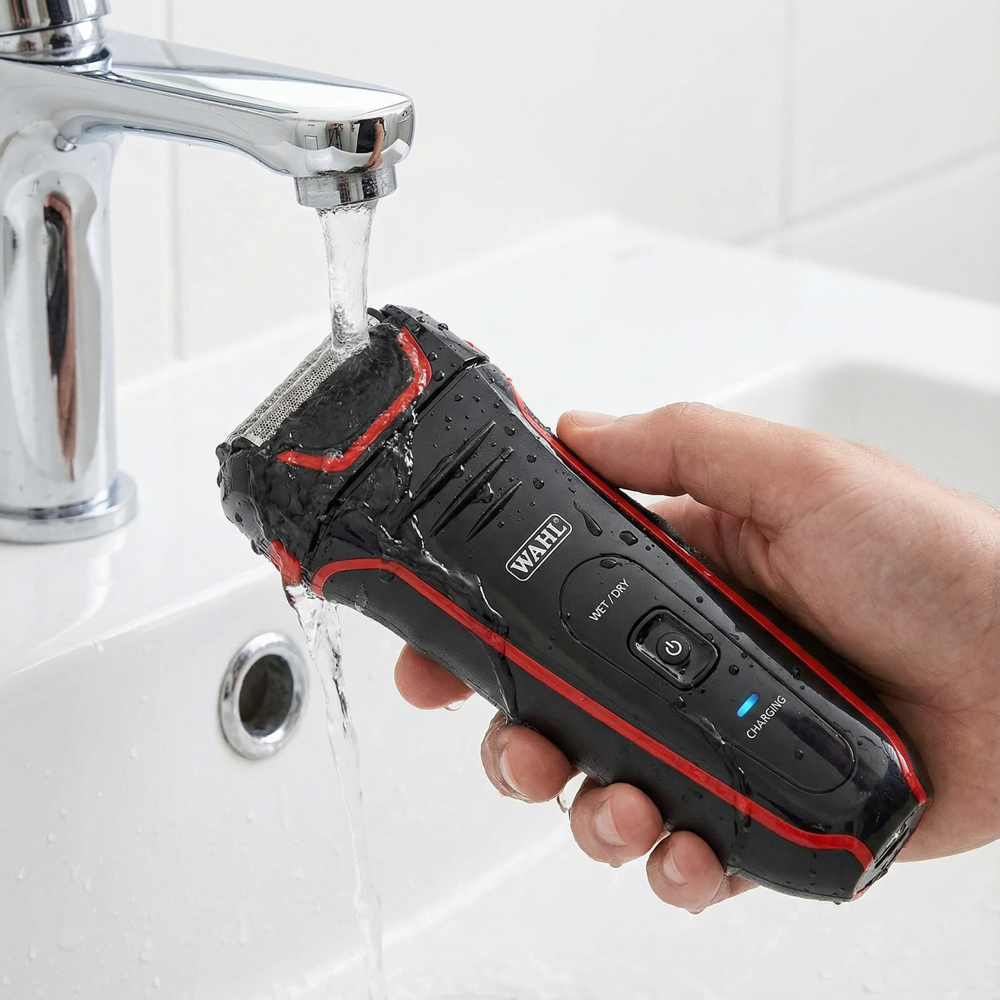 WAHL Rechargeable Electric Shaver for Men - Wet & Dry Waterproof Razor with Flexible Foils, Pivot Head, Pop-Up Trimmer, Lithium Ion Long Run Time, Quick Charge, Travel Lock