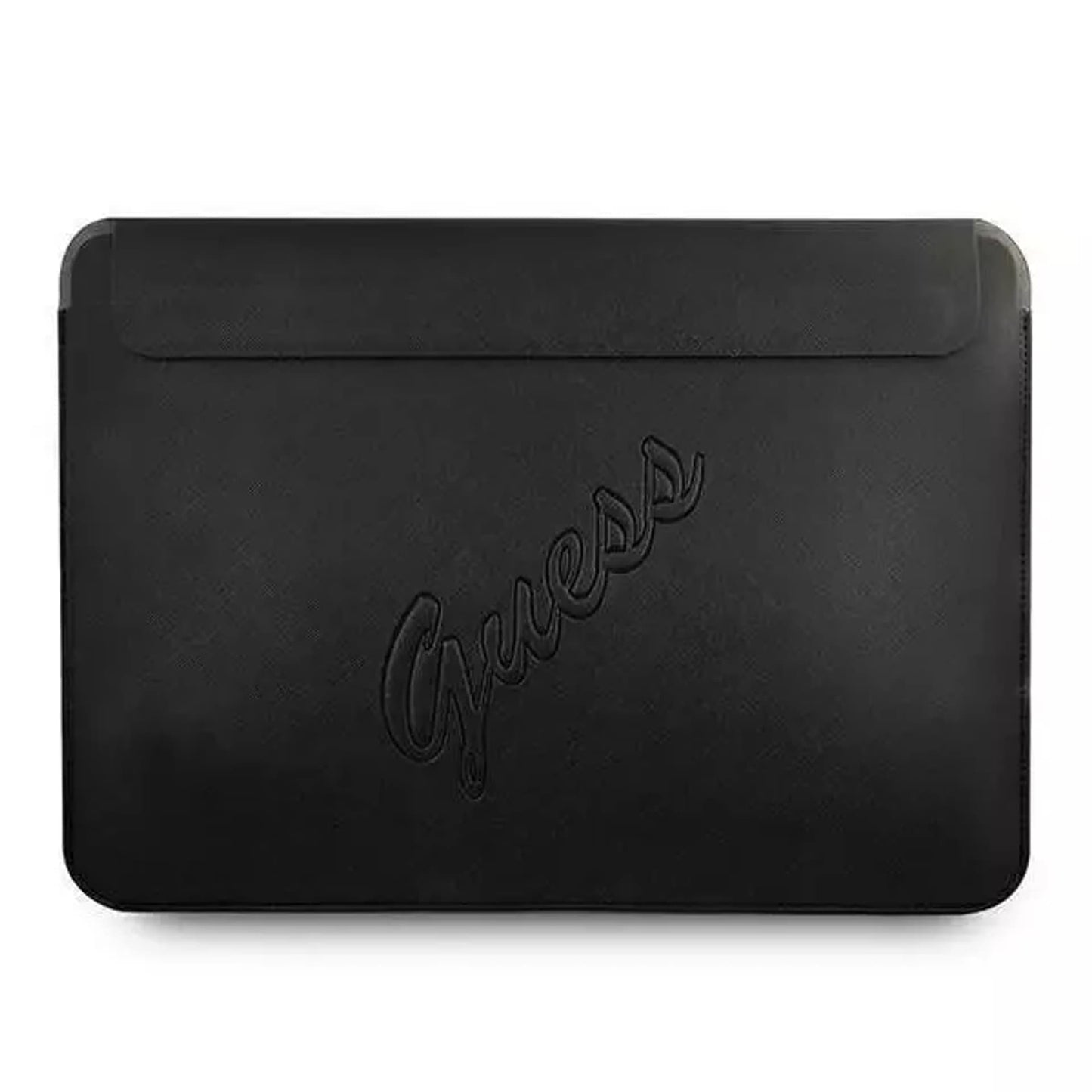GUESS PU SAFFIANO SCRIPT COMP SLEEVE 13"bk GUCS13P