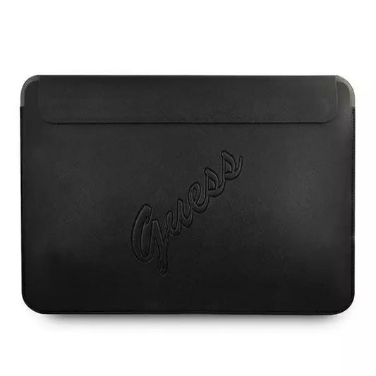 GUESS PU SAFFIANO SCRIPT COMP SLEEVE 13"bk GUCS13P