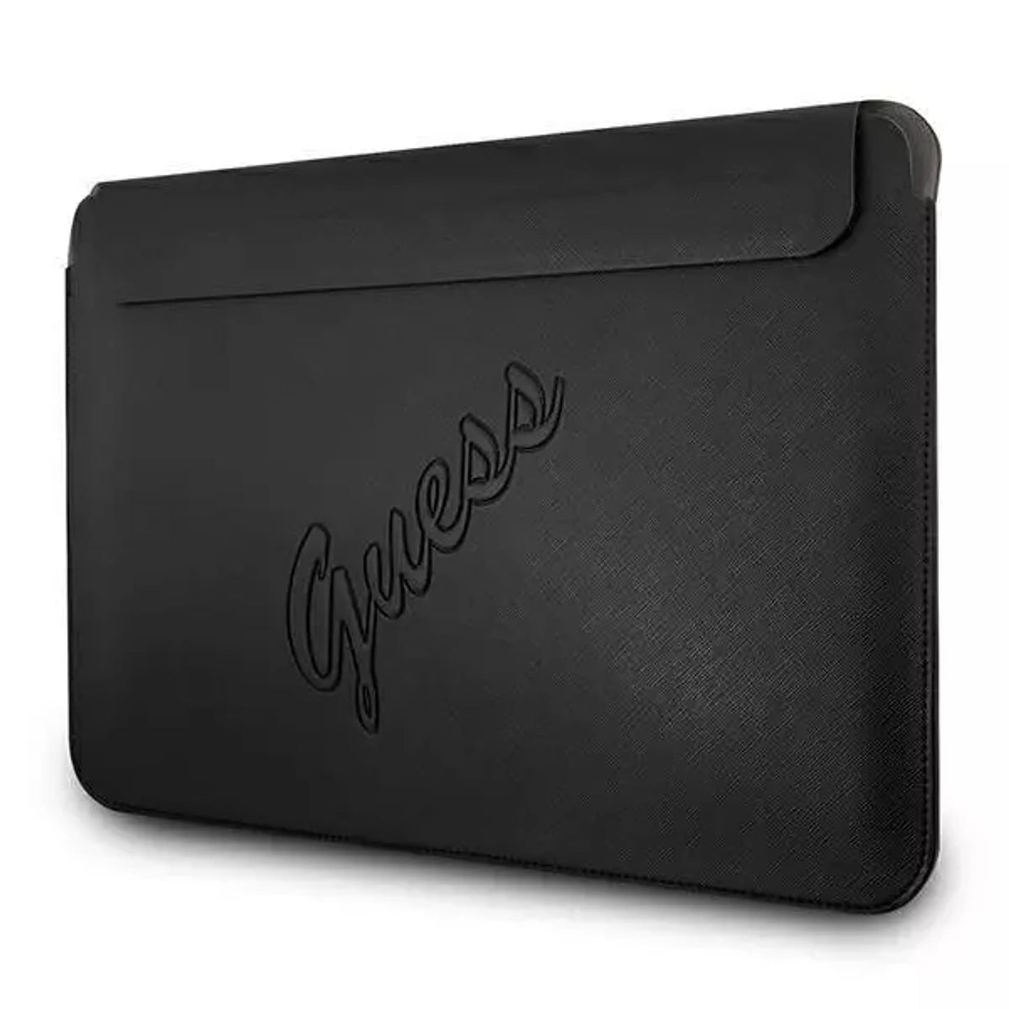 GUESS PU SAFFIANO SCRIPT COMP SLEEVE 13"bk GUCS13P