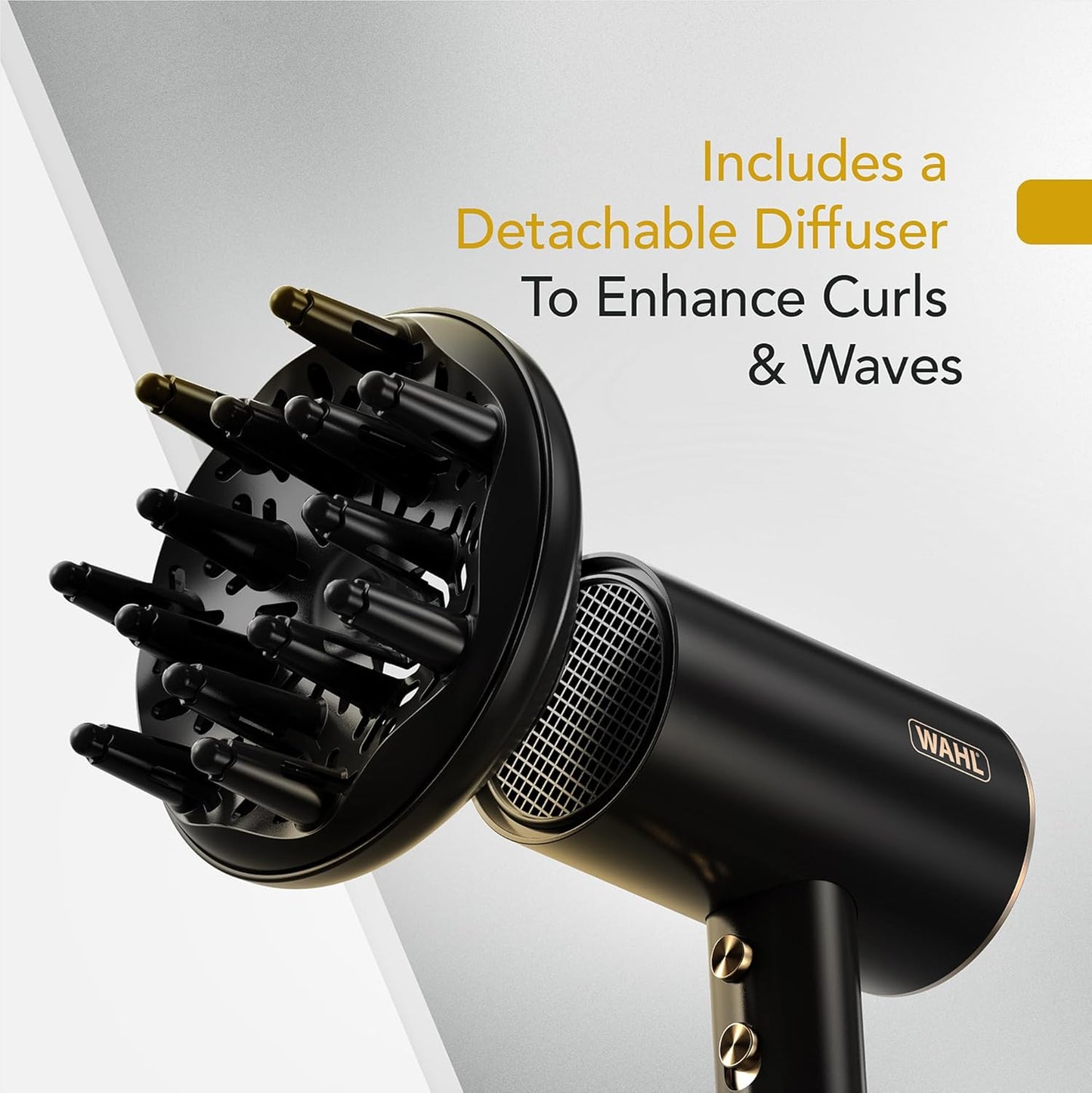 Wahl Ionic Flow Hair Dryer, Lightweight with Diffuser & Concentrator Nozzle