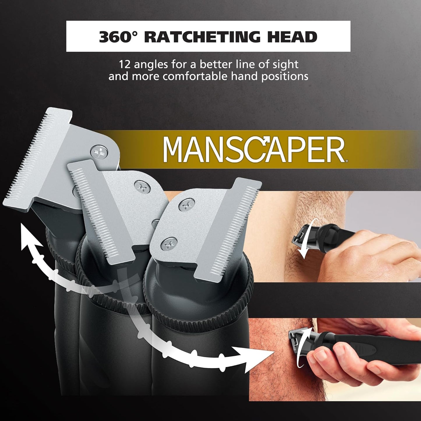 Wahl Manscaper Reach 360 Ratchet Head Cordless Body and Beard Trimmer
