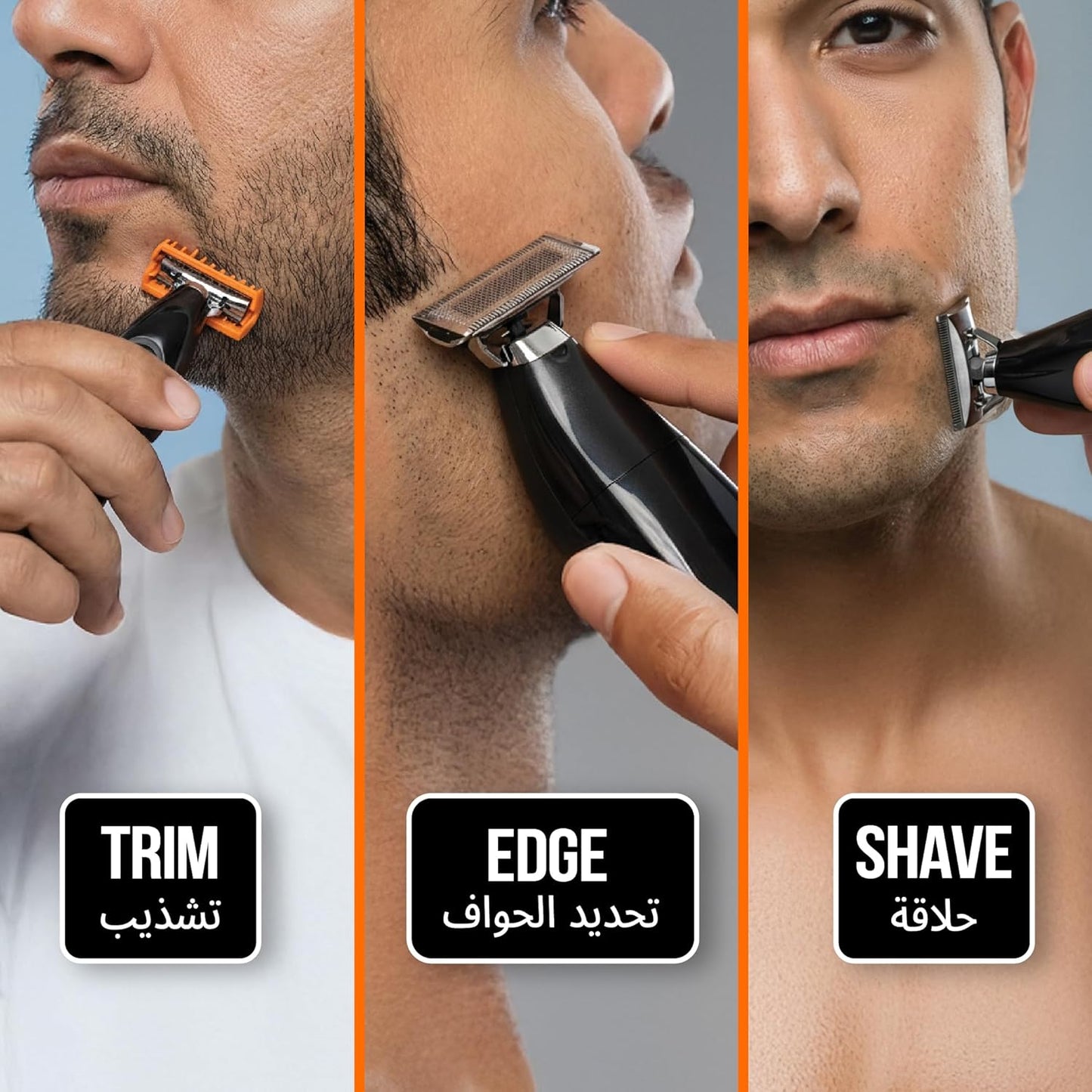 Wahl Trim Ninja Hybrid Electric Razor & Beard Trimmer – No Blade Replacement, Face-Safe, Wet & Dry, Double-Sided Stainless Steel Blade