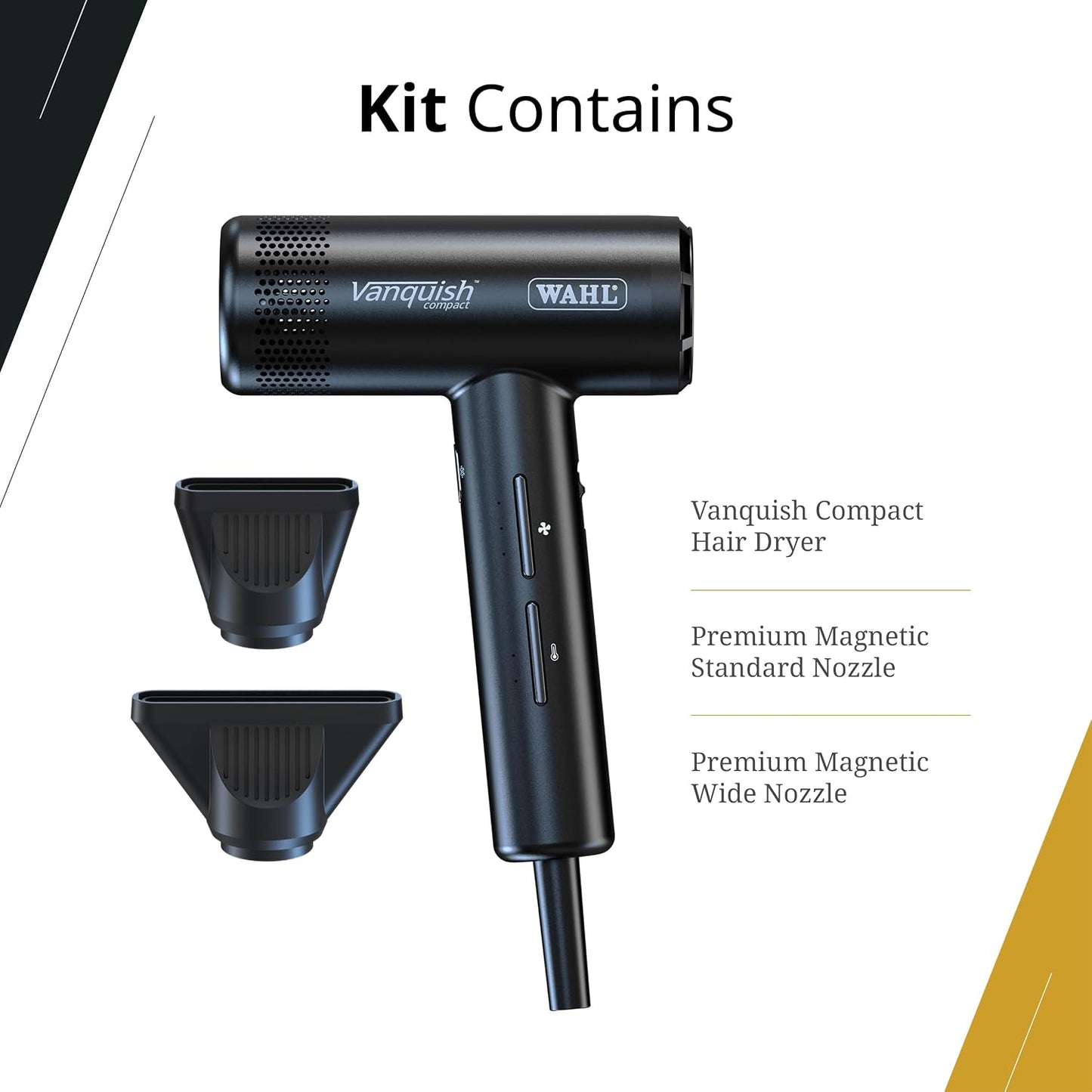 Wahl Professional Vanquish Compact Hair Dryer, 1600W,