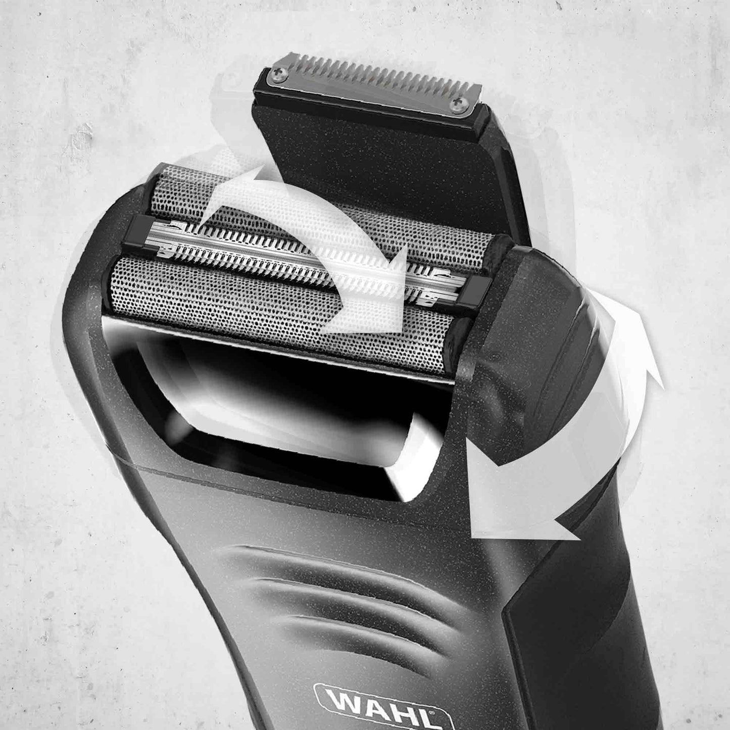 WAHL Aqua Shave Shaver with Lithium Ion Battery for Wet/Dry Rechargeable Shaving, Waterproof Electric Shaver with Pop-up Trimmer and Stainless Steel Blades
